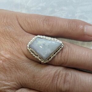 Elegant Silver Triangle Ring